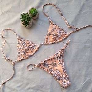 ZAFUL Padded Floral String Bikini